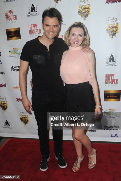 Actor Kash Hovey and actress Chantelle Albers arrive for the Premiere Of "Front Men" And "Like Them" held at The Downtown Independent on June 15,...