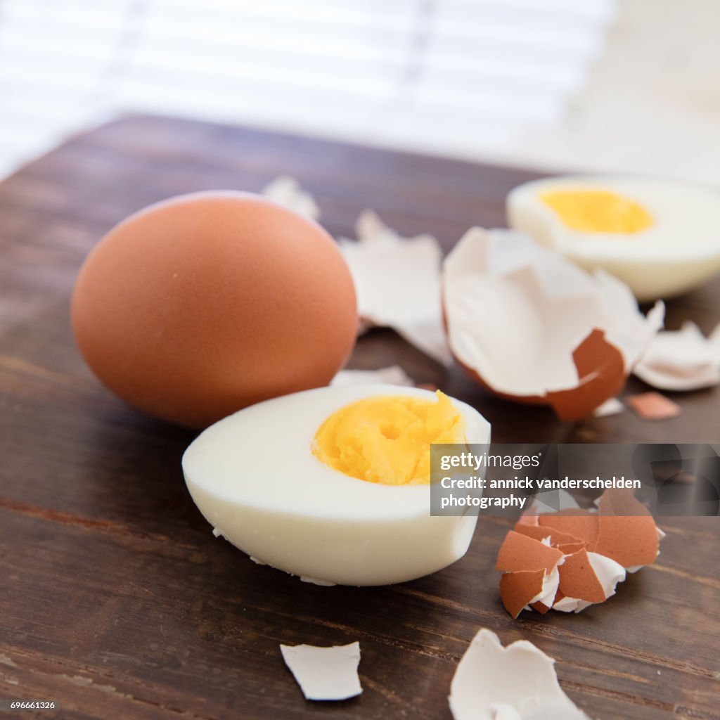 Hard boiled eggs.