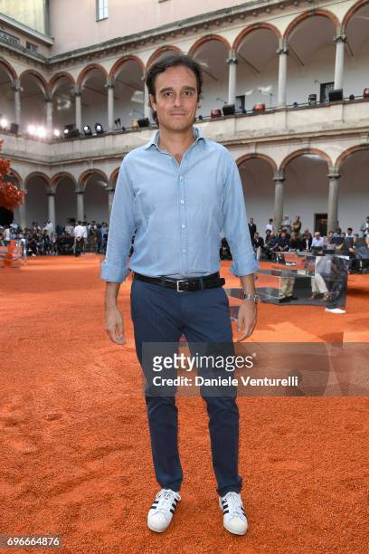 Emanuele Farneti attends the Ermenegildo Zegna show during Milan Men's Fashion Week Spring/Summer 2018 on June 16, 2017 in Milan, Italy.