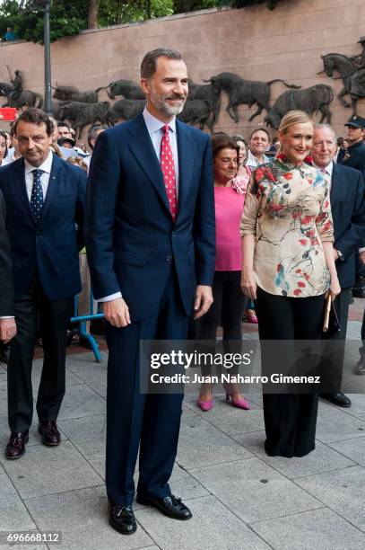 King Felipe VI of Spain attends Bullfights at Las Ventas Bullring on June 16, 2017 in Madrid, Spain.