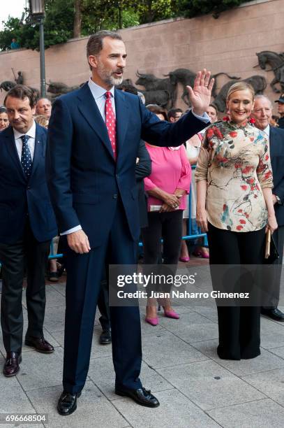 King Felipe VI of Spain attends Bullfights at Las Ventas Bullring on June 16, 2017 in Madrid, Spain.