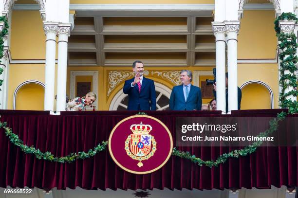 King Felipe VI of Spain attends Bullfights at Las Ventas Bullring on June 16, 2017 in Madrid, Spain.