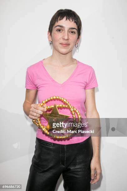 Winner of the 'Young Fashion Designer' LVMH Prize 2017, Stylist Marine Serre attends the 'Young Fashion Designer' : LVMH Prize 2017 Edition at...