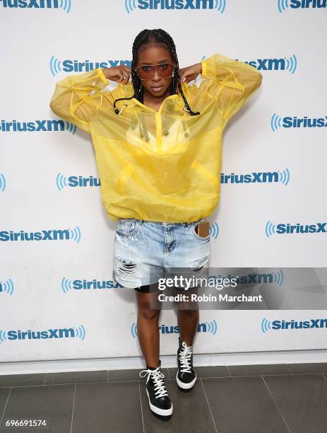 DeJ Loaf visits at SiriusXM Studios on June 16, 2017 in New York City.