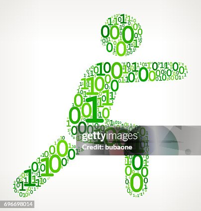 Workout Binary Code Zero One Vector Illustration Workout Binary Code Zero One Vector Illustration