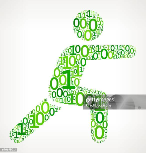 workout binary code zero one vector illustration - virtual exercise stock illustrations