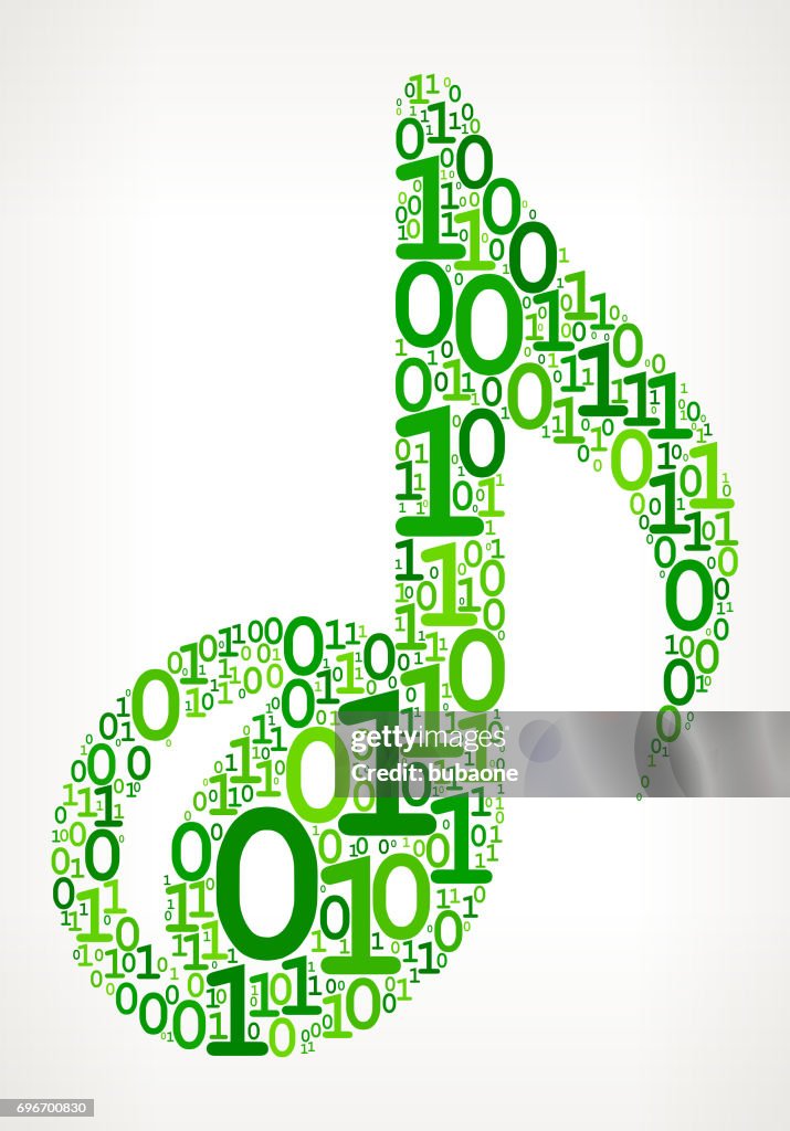 Small Basic Free Music Note Code Music Note Binary Code Zero One Vector Illustration High-Res Vector ...