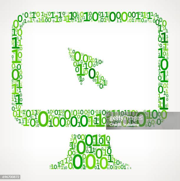 monitor binary code zero one vector illustration - multiple computer screens stock illustrations