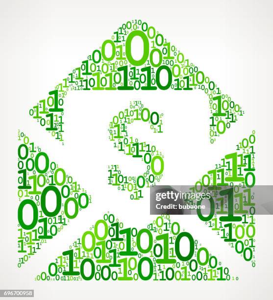 money letter binary code zero one vector illustration - different currency notes stock illustrations