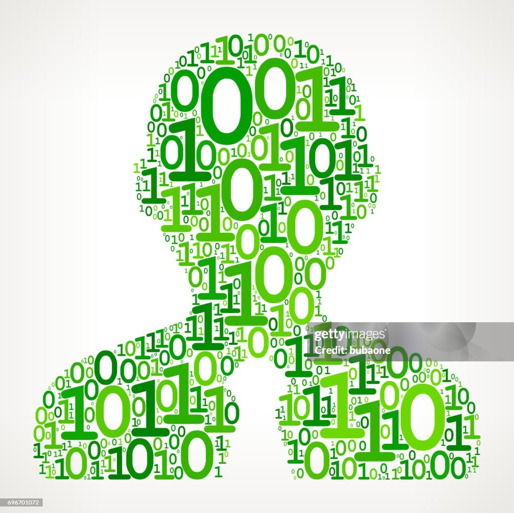 Coding Headshot Male Headshot Binary Code Zero One Vector Illustration High-Res Vector ...