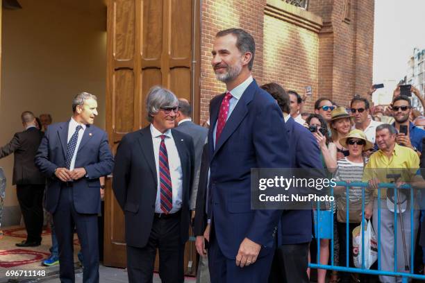 King Felipe VI of Spain attends Bullfights at Las Ventas Bullring on June 16, 2017 in Madrid, Spain.