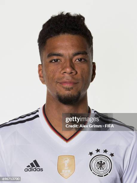 Benjamin Henrichs poses for a picture during the Germany team portrait session on June 16, 2017 in Sochi, Russia.