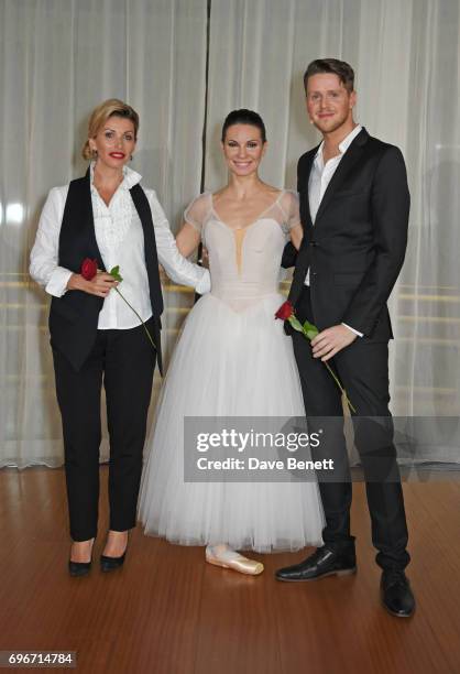 Basinia Shulman, Maria Alexandrova and Chris Clynes perform at a charity gala evening and performance of the play "A Life-Long Pas" in honour of...