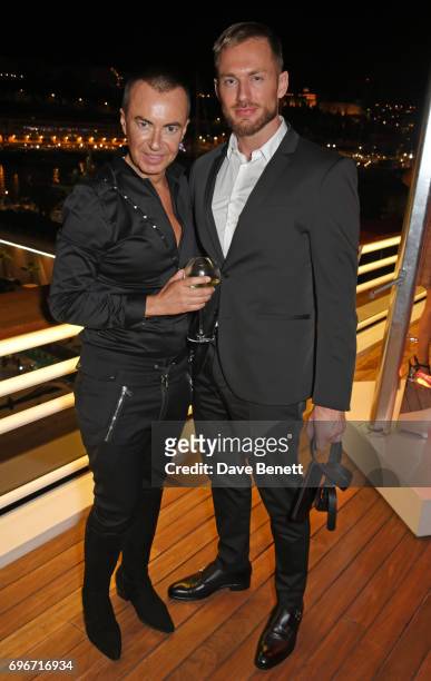 Julien Macdonald and Luke Balter attend a charity gala evening and performance of the play "A Life-Long Pas" in honour of Rudolf Nureyev and Dame...