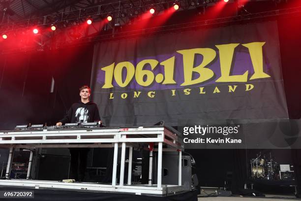 Martin Garrix performs on stage during the 2017 BLI Summer Jam at Nikon at Jones Beach Theater on June 16, 2017 in Wantagh, New York.