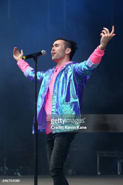 Max Schneider performs on stage during the 2017 BLI Summer Jam at Nikon at Jones Beach Theater on June 16, 2017 in Wantagh, New York.