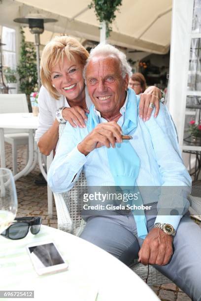 Guenter Steinberg and his wife Margot Steinberg during the 2nd I'm Living Charity Golf Cup at Golfclub Beuerberg on June 16, 2017 in Penzberg,...