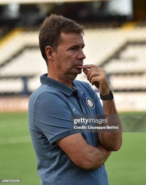 Marco Mandelli head coach of FC Internazionale prior the U15 Serie A Final match between FC Internazionale and Juventus FC on June 16, 2017 in...