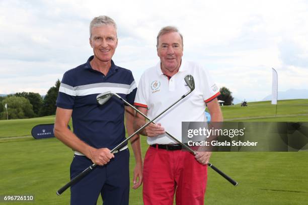 Stefan Voss and Frank Fleschenberg during the 2nd I'm Living Charity Golf Cup at Golfclub Beuerberg on June 16, 2017 in Penzberg, Germany. The...