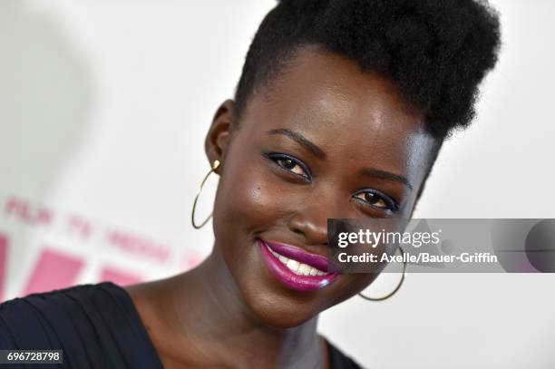 Actress Lupita Nyong'o arrives at Women In Film 2017 Crystal + Lucy Awards at The Beverly Hilton Hotel on June 13, 2017 in Beverly Hills, California.