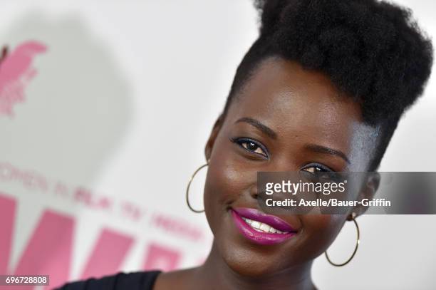 Actress Lupita Nyong'o arrives at Women In Film 2017 Crystal + Lucy Awards at The Beverly Hilton Hotel on June 13, 2017 in Beverly Hills, California.