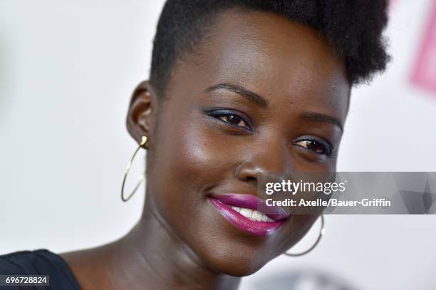 Actress Lupita Nyong'o arrives at Women In Film 2017 Crystal + Lucy Awards at The Beverly Hilton Hotel on June 13, 2017 in Beverly Hills, California.