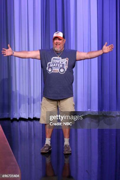 Episode 0694 -- Pictured: Daniel Lawrence Whitney AKA Larry the Cable Guy arrives for an interview on June 16, 2017 --