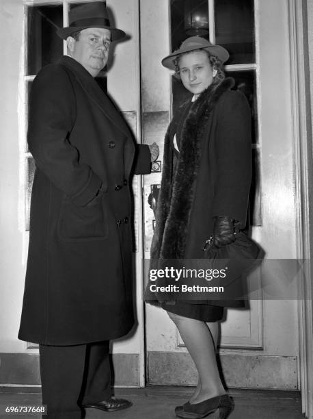 Anna Sklepovich of Gary, West Virginia, victim of a prank by her brother, and George Allen, Chairman of the President's birthday ball, call at the...
