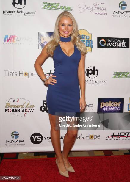 Actress/model Stacy Fuson attends the Raising the Stakes Celebrity Charity Poker Tournament benefiting the One Step Closer Foundation at Planet...