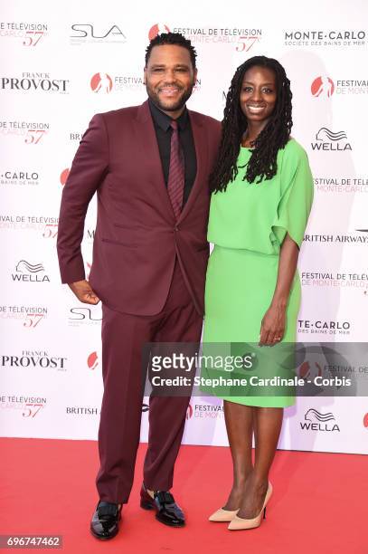 Anthony Anderson and Alvina Stewart attend the 57th Monte Carlo TV Festival Opening Ceremony on June 16, 2017 in Monte-Carlo, Monaco.