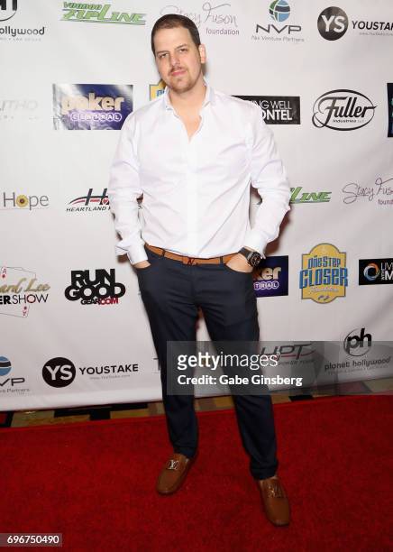 Professional poker player Noah Schwartz attends the Raising the Stakes Celebrity Charity Poker Tournament benefiting the One Step Closer Foundation...