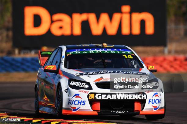 Tim Slade drives the Freightliner Racing Holden Commodore VF during practice 3 for the Darwin Triple Crown, which is part of the Supercars...