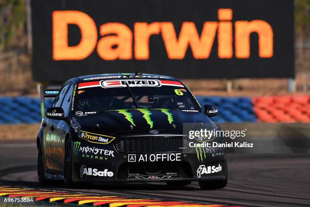 Cameron Waters drives the Monster Energy Ford Falcon FGX during practice 3 for the Darwin Triple Crown, which is part of the Supercars Championship...