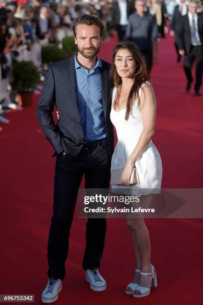Fanny Valette ; Amaury De Crayencour attend red carpet of 3rd day of the 31st Cabourg Film Festival on June 16, 2017 in Cabourg, France.