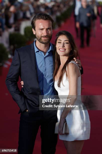 Fanny Valette ; Amaury De Crayencour attend red carpet of 3rd day of the 31st Cabourg Film Festival on June 16, 2017 in Cabourg, France.