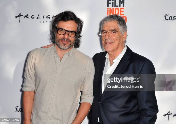 Actors Jemaine Clement and Elliott Gould attend the premiere of "Humor Me" during 2017 Los Angeles Film Festival at Arclight Cinemas Culver City on...