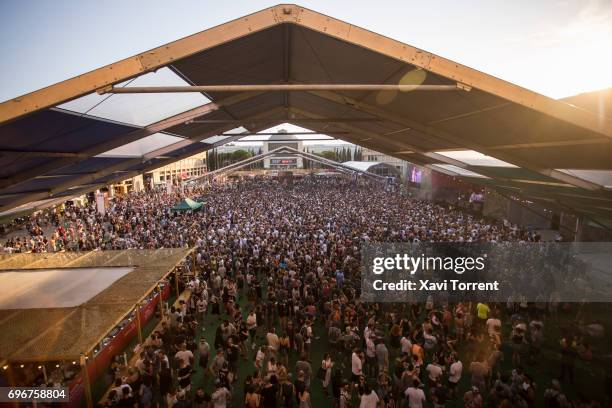 General view of Sonar Village during day 3 of Sonar 2017 on June 16, 2017 in Barcelona, Spain.