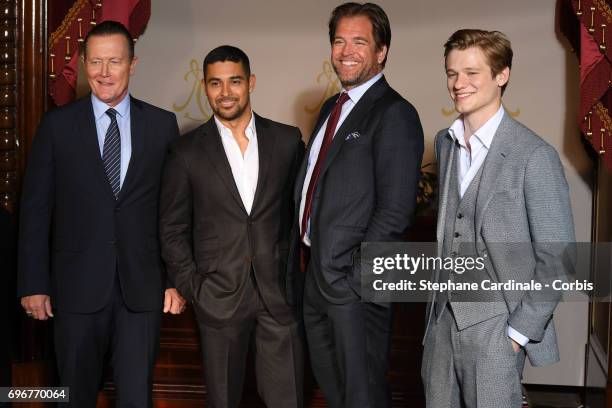 Robert Patrick, Wilmer Valderrama, Michael Weatherly and Lucas Till attend the After Party Opening Ceremony of the 57th Monte Carlo TV Festival at...