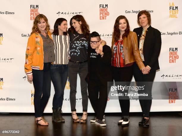 Jennifer Whalen, Meredith MacNeill, Lea DeLaria, Aurora Browne and Carolyn Taylor attend the "Baroness Von Sketch" screening during 2017 Los Angeles...