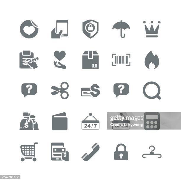 shopping icons - exchanging gift stock illustrations