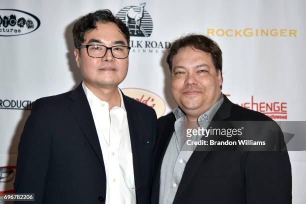 Producer Chris Chan Lee and director Dax Phelan attend the theatrical release of Indican Pictures' "Jasmine" at Laemmle Monica Film Center on June...