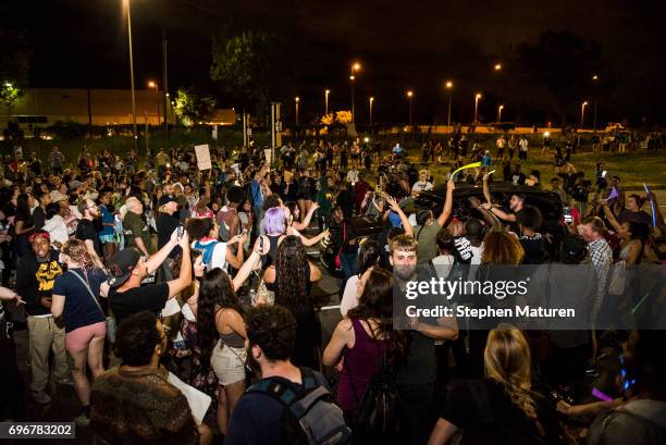 Protestors shut down highway 94 on June 16, 2017 in St Paul, Minnesota. Protests erupted in Minnesota after Officer Jeronimo Yanez was acquitted on...