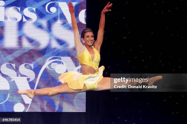 Amanda Rae Ross, Miss Seashore Line participates and ties for winner of the "Talent" competition at the 2017 Miss New Jersey Pageant on June 16, 2017...