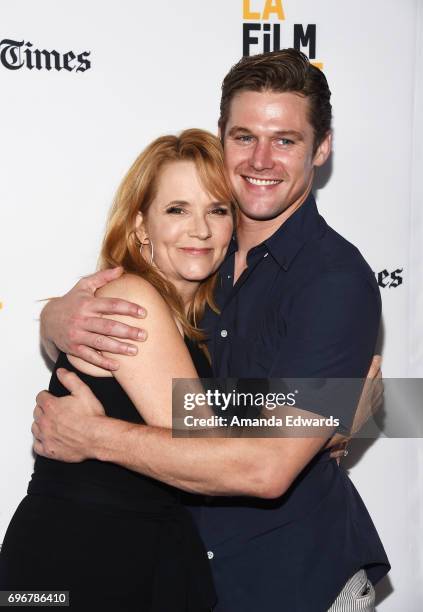 Actress Lea Thompson and actor Zach Roerig attend the 2017 Los Angeles Film Festival premiere of "The Year Of Spectacular Men" at ArcLight Santa...