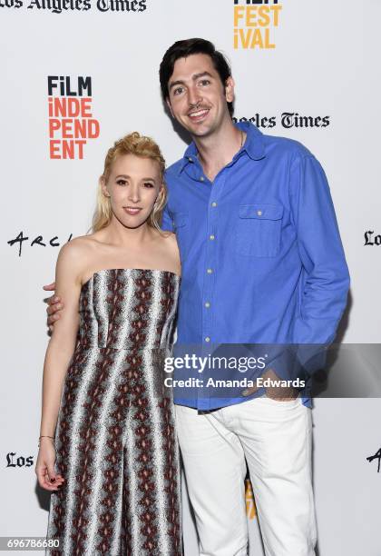 Actress Madelyn Deutch and actor Nicholas Braun attend the 2017 Los Angeles Film Festival premiere of "The Year Of Spectacular Men" at ArcLight Santa...