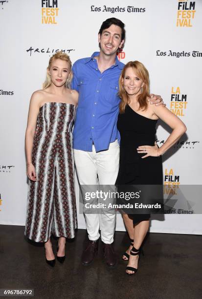 Actors Madelyn Deutch, Nicholas Braun and Lea Thompson attend the 2017 Los Angeles Film Festival premiere of "The Year Of Spectacular Men" at...