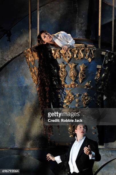 Andrea Carroll as Melisande and Jonathan McGovern as Pelleas in Garsington Opera's production of Claude Debussy's Pelleas et Melisande at Garsington...
