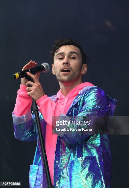 Max Schneider performs on stage during the 2017 BLI Summer Jam at Nikon at Jones Beach Theater on June 16, 2017 in Wantagh, New York.