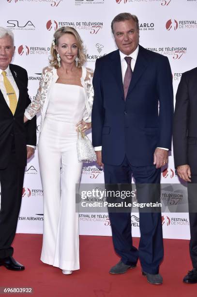 Prince Carlo of Bourbon-Two Sicilies, Duke of Castro and his wife Princess Camilla, Duchess of Castro attends the 57th Monte Carlo TV Festival...