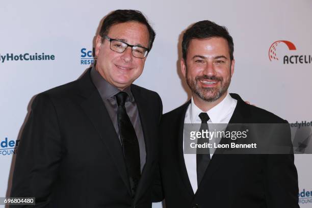 Honoree Bob Saget and television host Jimmy Kimmel attends the 30th Annual Scleroderma Benefit at the Beverly Wilshire Four Seasons Hotel on June 16,...